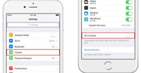 enable WiFi assist on iPhone 6